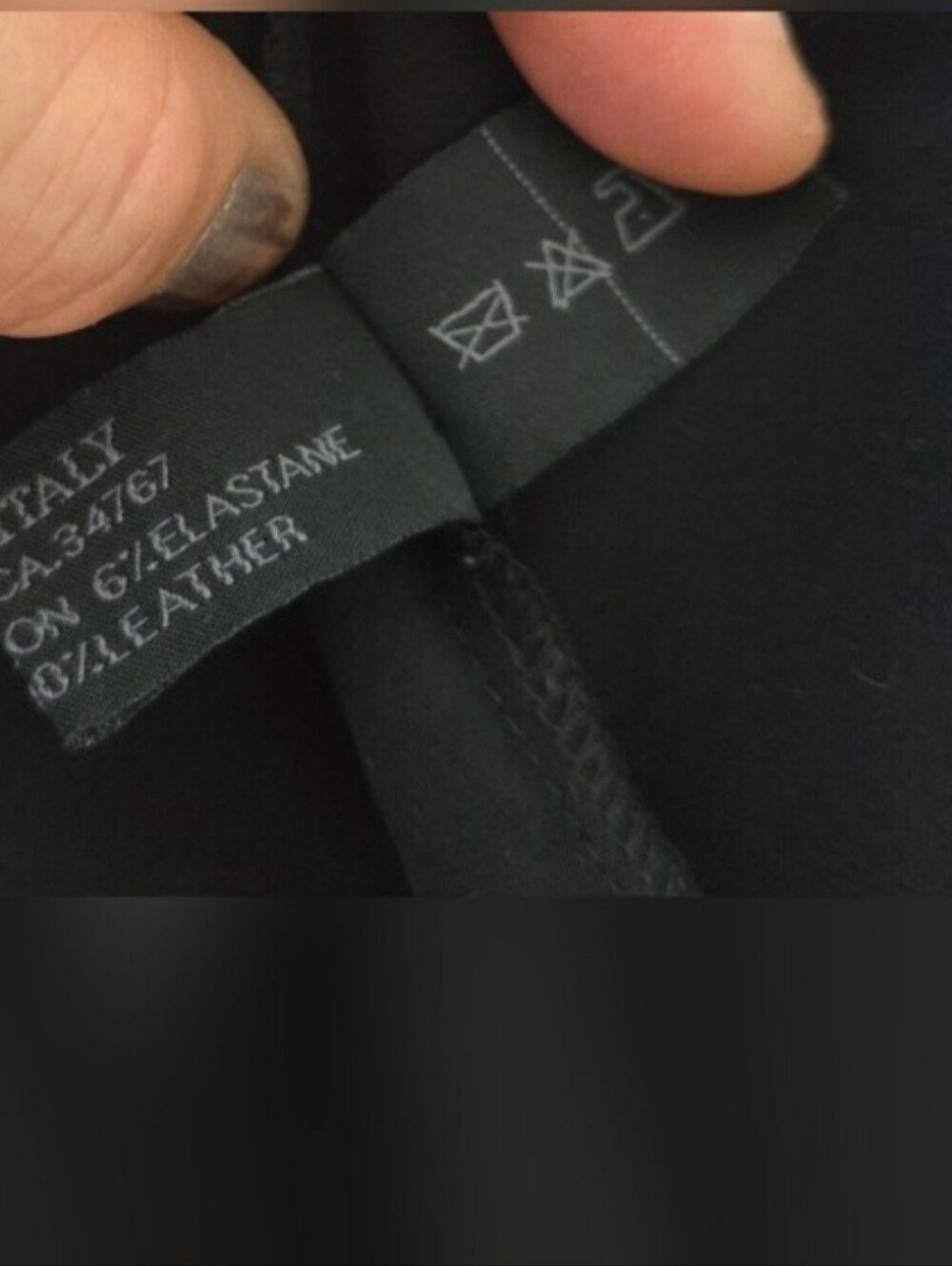 PRADA. Silk w Lthr Strap Blk Dress. Made Italy. Small. - Picture 13 of 15